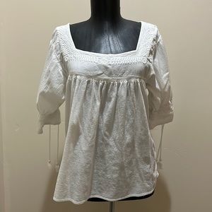 Old Navy white boho tunic size small